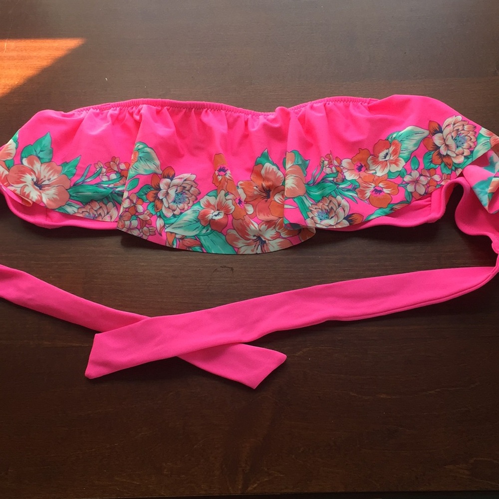 American Eagle Floral Bandeau Bikini Top